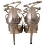Jimmy Choo Ballet Pink Liquid Mirror Leather Sandals 4