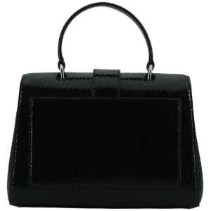 Jimmy Choo Black Leather Top Handle Shoulder Bag