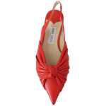 Jimmy Choo Chic Red Pointed Toe Leather Flats 3
