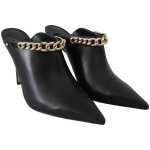 Jimmy Choo Elegant Black Gold Leather Pumps 2