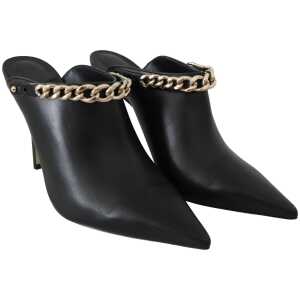 Jimmy Choo Elegant Black Gold Leather Pumps 2