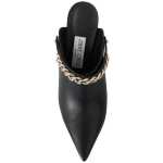 Jimmy Choo Elegant Black Gold Leather Pumps 4
