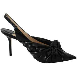 Jimmy Choo Elegant Black Leather Pointed Toe Pumps 6