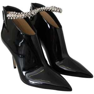 Jimmy Choo Elegant Black Patent Heeled Boots