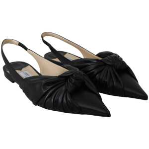 Jimmy Choo Elegant Pointed Toe Leather Flats