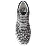 Jimmy Choo Glittering Slip On Sneakers Silver And Black 3
