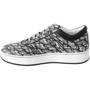 Jimmy Choo Glittering Slip On Sneakers Silver And Black