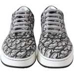 Jimmy Choo Glittering Slip On Sneakers Silver And Black 4