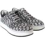 Jimmy Choo Glittering Slip On Sneakers Silver And Black 5