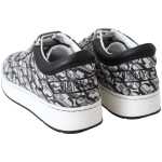 Jimmy Choo Glittering Slip On Sneakers Silver And Black 6