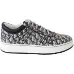 Jimmy Choo Glittering Slip On Sneakers Silver And Black 7