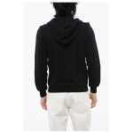 John Richmond Brushed Cotton Zipped Hoodie With Strass Tribal 2