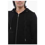 John Richmond Brushed Cotton Zipped Hoodie With Strass Tribal 3
