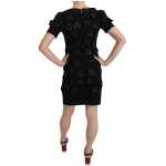 John Richmond Elegant Black Sheath Silk Dress 2