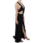 John Richmond Elegant Flare Maxi Evening Dress With Crystal Accents 4