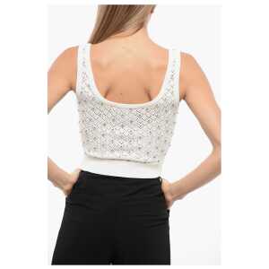 John Richmond Openwork Buio Top With Crystal Application 2