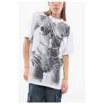 John Richmond Oversized Berdi T Shirt With Trompe L Oeil Print