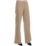 Just Cavalli Beige Mid Waist Flared Luxury Trousers