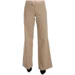 Just Cavalli Beige Mid Waist Flared Luxury Trousers 4