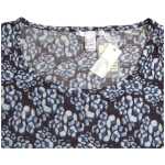 Just Cavalli Blue Floral Lace Long Sleeves Top Underwear Blouse 6