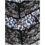 Just Cavalli Blue Floral Lace Long Sleeves Top Underwear Blouse 7
