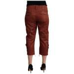 Just Cavalli Chic Brown Cropped Cotton Pants 2