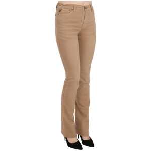 Just Cavalli Chic Brown Mid Waist Skinny Trousers