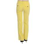 Just Cavalli Chic Yellow Corduroy Mid Waist Pants 3