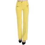Just Cavalli Chic Yellow Corduroy Mid Waist Pants 4