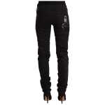 Just Cavalli Elegant Black Slim Fit Embellished Jeans 2