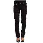 Just Cavalli Elegant Black Slim Fit Embellished Jeans 3