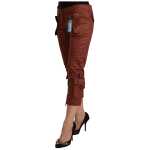 Just Cavalli Elegant Cropped Mid Waist Cotton Pants