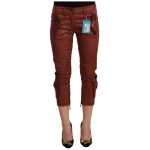 Just Cavalli Elegant Cropped Mid Waist Cotton Pants 3