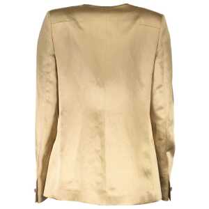 Just Cavalli Gold Linen Women Jacket