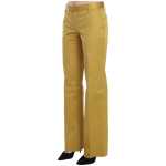 Just Cavalli Mustard Mid Waist Tailored Cotton Pants 2