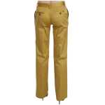 Just Cavalli Mustard Mid Waist Tailored Cotton Pants 3