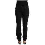 Just Cavalli Sleek Mid Waist Slim Fit Black Jeans 3