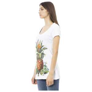 Just Cavalli White Cotton Women T Shirt