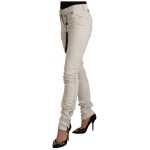 Karl Lagerfeld Chic White Mid Waist Slim Fit Jeans