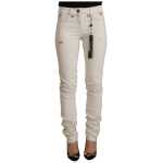 Karl Lagerfeld Chic White Mid Waist Slim Fit Jeans 3