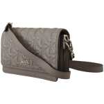 Karl Lagerfeld Elegant Grey Leather Crossbody Bag 2