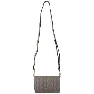 Karl Lagerfeld Elegant Grey Leather Crossbody Bag