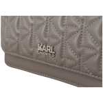 Karl Lagerfeld Elegant Grey Leather Crossbody Bag 5