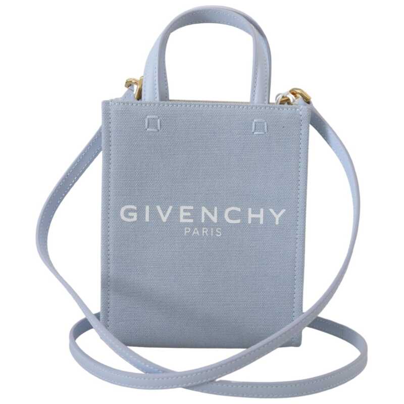 Givenchy Blue Coated Canvas Vertical Cloud Mini Shoulder Bag, theFeinheit