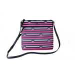 Kate Spade Jae Nylon Leather Flat Pink Striped Multi Crossbody Handbag Purse 2