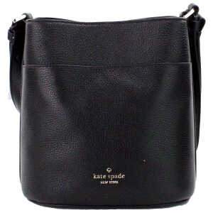Kate Spade Leila Small Black Pebbled Leather Bucket Shoulder Crossbody Bag 2