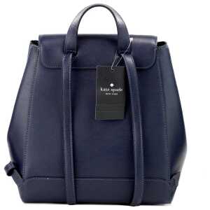 Kate Spade Madison Navy Saffiano Leather Medium Flap Shoulder Backpack Bag