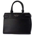 Kate Spade Staci Medium Black Saffiano Leather Crossbody Satchel Bag Handbag 2