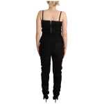 La Maison Du Couturier Elegant Sleeveless Jumpsuit Dress In Black 2