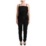 La Maison Du Couturier Elegant Sleeveless Jumpsuit Dress In Black 4